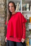 Conrad Cap Sleeve Tank Rouge
